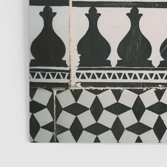 Graphic tile pattern | Moroccan Arabic tiles in earth tones. | Pastel film marrakech photography Poster Gallery Image 3