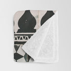 Graphic tile pattern | Moroccan Arabic tiles in earth tones. | Pastel film marrakech photography Throw Blanket Gallery Image 3