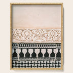 Graphic tile pattern | Moroccan Arabic tiles in earth tones. | Pastel film marrakech photography Serving Tray Gallery Image 1