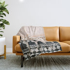 Graphic tile pattern | Moroccan Arabic tiles in earth tones. | Pastel film marrakech photography Throw Blanket Gallery Image 1