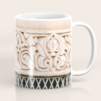 Graphic tile pattern | Moroccan Arabic tiles in earth tones. | Pastel film marrakech photography Coffee Mug Gallery Image 1
