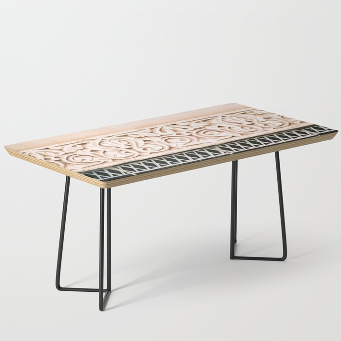 Graphic tile pattern | Moroccan Arabic tiles in earth tones. | Pastel film marrakech photography Coffee Table Gallery Image 1