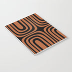 Midcentury Modern Rust and Black Confaab Abstract Pattern Notebook Gallery Image 3