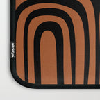 Midcentury Modern Rust and Black Confaab Abstract Pattern Laptop Sleeve Gallery Image 3