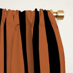 Midcentury Modern Rust and Black Confaab Abstract Pattern Window Curtain Gallery Image 2