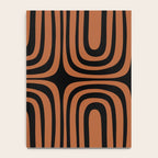 Midcentury Modern Rust and Black Confaab Abstract Pattern Notebook Gallery Image 4