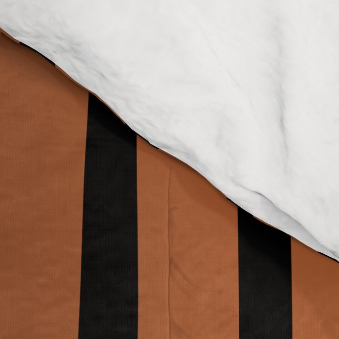 Midcentury Modern Rust and Black Confaab Abstract Pattern Comforter Gallery Image 4