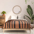 Midcentury Modern Rust and Black Confaab Abstract Pattern Comforter Gallery Image 3