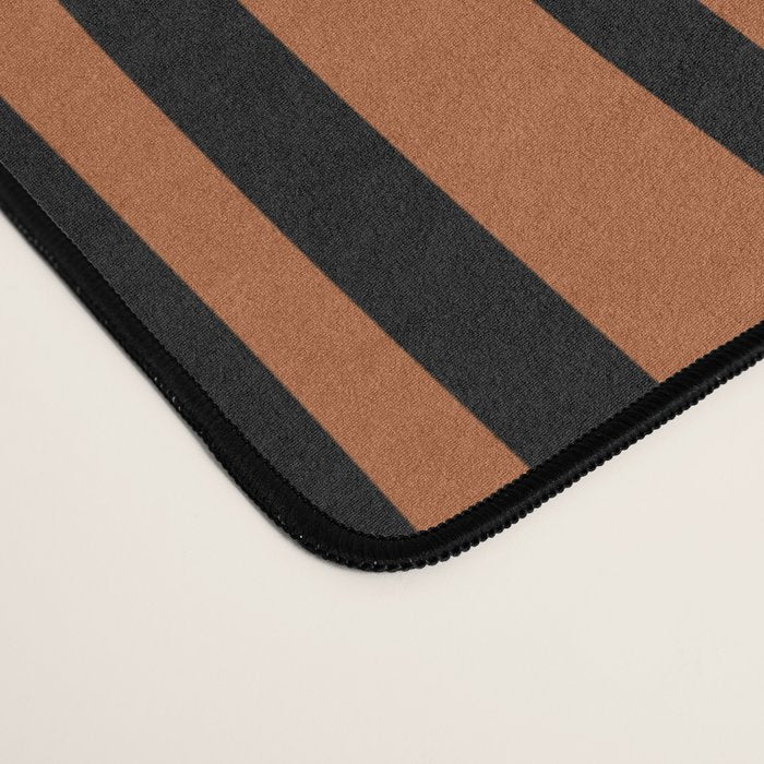 Midcentury Modern Rust and Black Confaab Abstract Pattern Desk Mat Gallery Image 4