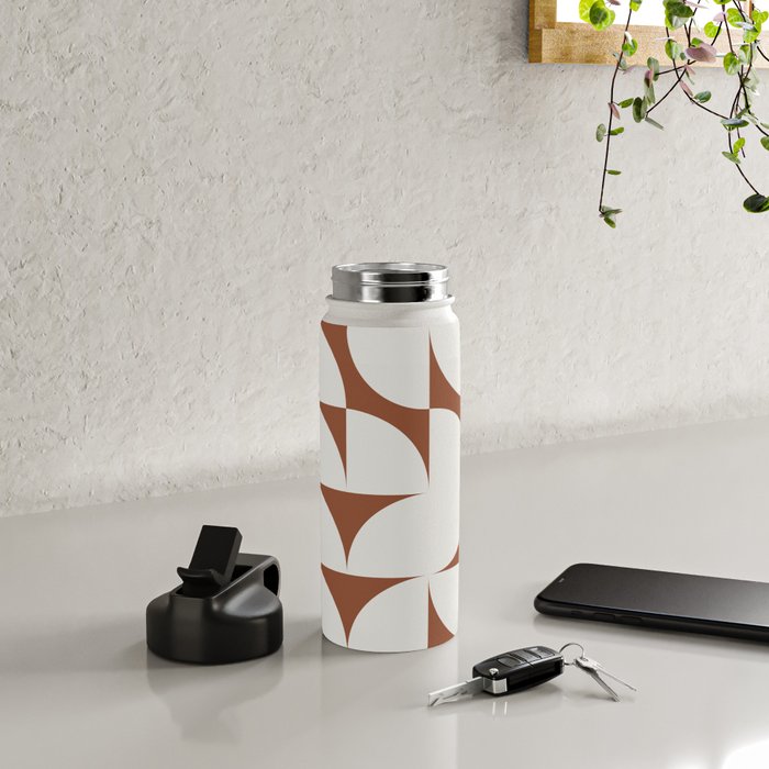 sweet dreams geometry abstract brown Water Bottle Gallery Image 4