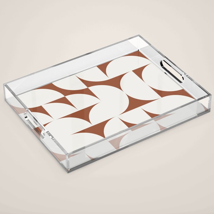 sweet dreams geometry abstract brown Acrylic Tray Gallery Image 1
