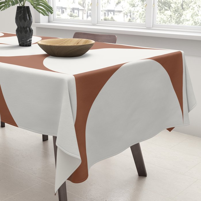 sweet dreams geometry abstract brown Tablecloth Gallery Image 3