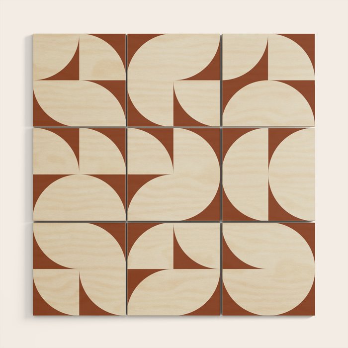 sweet dreams geometry abstract brown Wood Wall Art Gallery Image 1