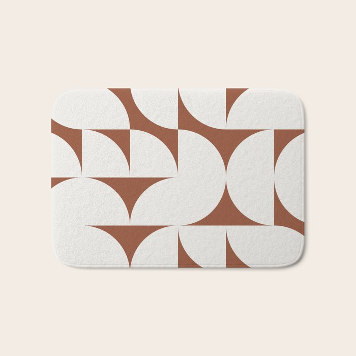 sweet dreams geometry abstract brown Bath Mat Gallery Image 1
