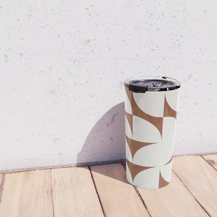 sweet dreams geometry abstract brown Travel Mug Gallery Image 4