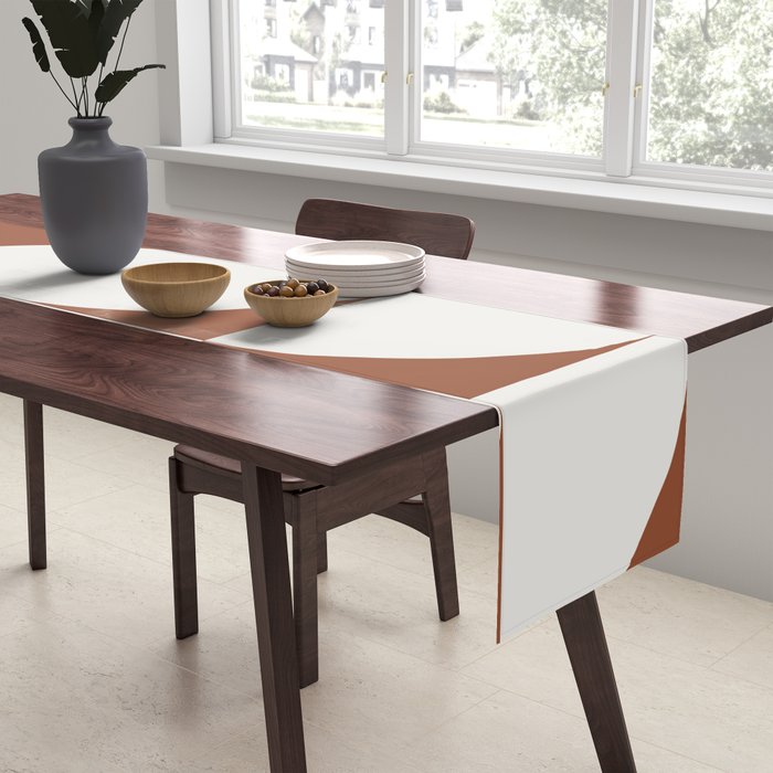 sweet dreams geometry abstract brown Table Runner Gallery Image 2