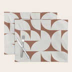sweet dreams geometry abstract brown Placemat Gallery Image 1