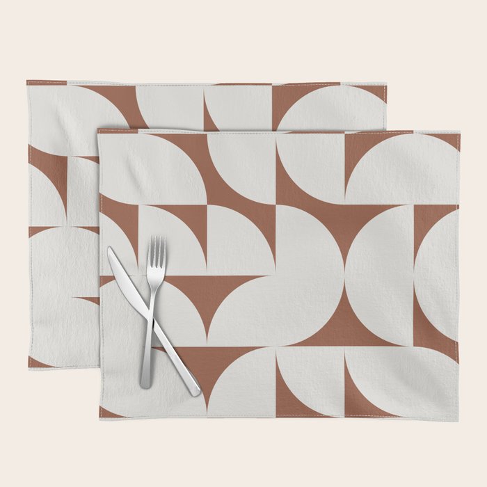 sweet dreams geometry abstract brown Placemat Gallery Image 1