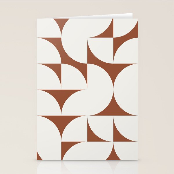 sweet dreams geometry abstract brown Stationery Card Gallery Image 1