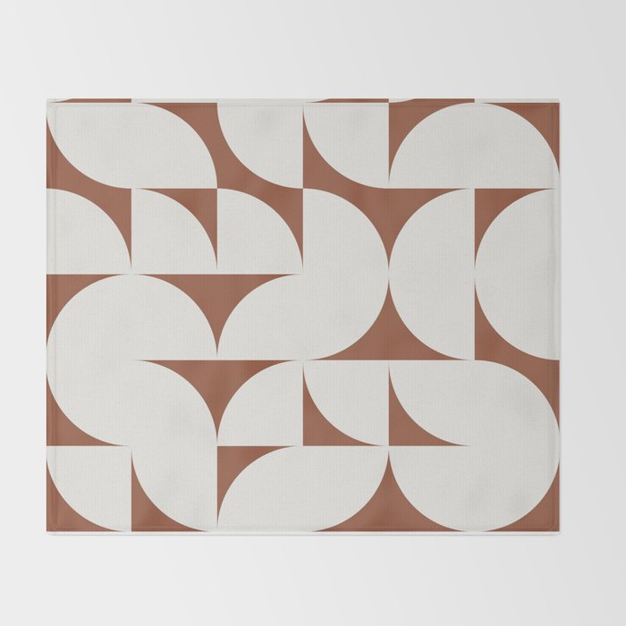 sweet dreams geometry abstract brown Throw Blanket Gallery Image 2