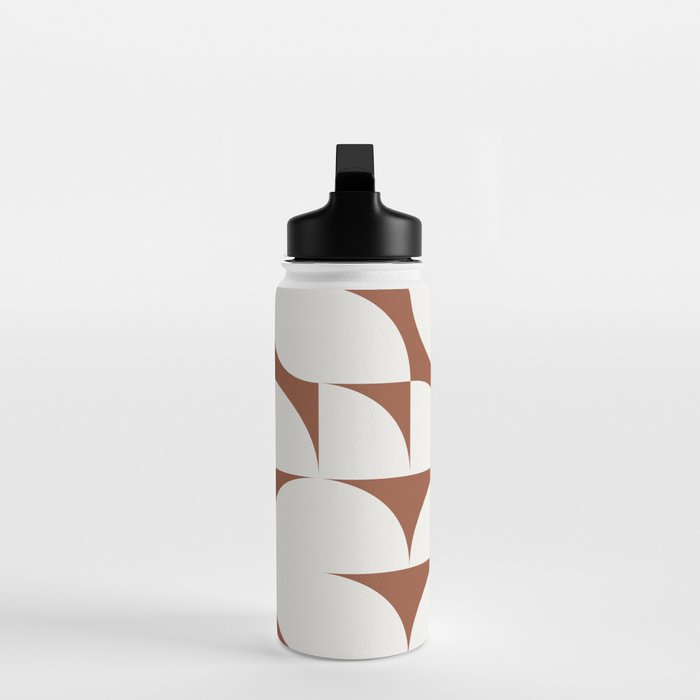 sweet dreams geometry abstract brown Water Bottle Gallery Image 3