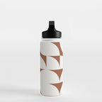sweet dreams geometry abstract brown Water Bottle Gallery Image 3