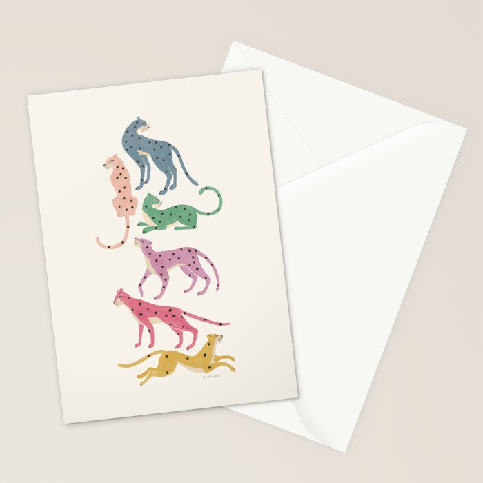 Leopard Rainbows Stationery Card Gallery Image 2