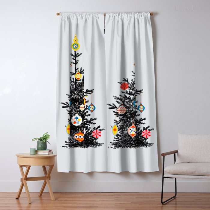 Decorated christmas tree Window Curtain Gallery Image 5