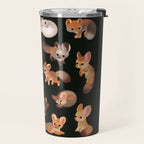 Foxes - dark Travel Mug Gallery Image 2