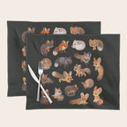 Foxes - dark Placemat Gallery Image 1