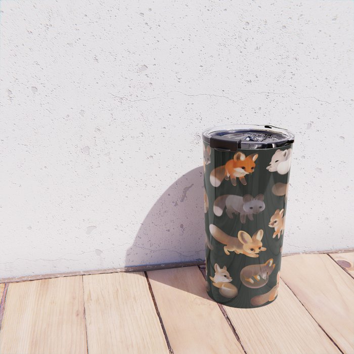 Foxes - dark Travel Mug Gallery Image 4