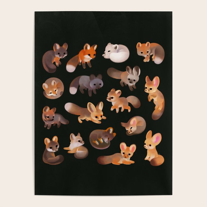 Foxes - dark Poster Gallery Image 1