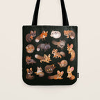 Foxes - dark Tote Bag Gallery Image 1