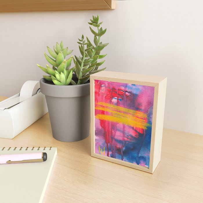 Color Play - abstract watercolor acrylic painting Mini Art Print Gallery Image 2