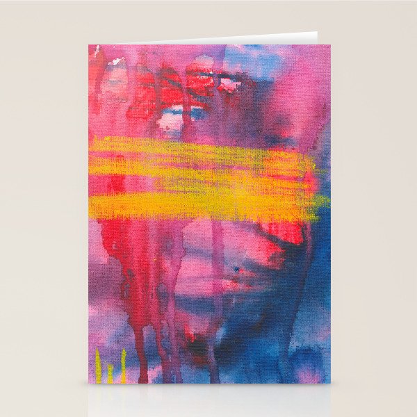 Color Play - abstract watercolor acrylic painting Stationery Card Gallery Image 2