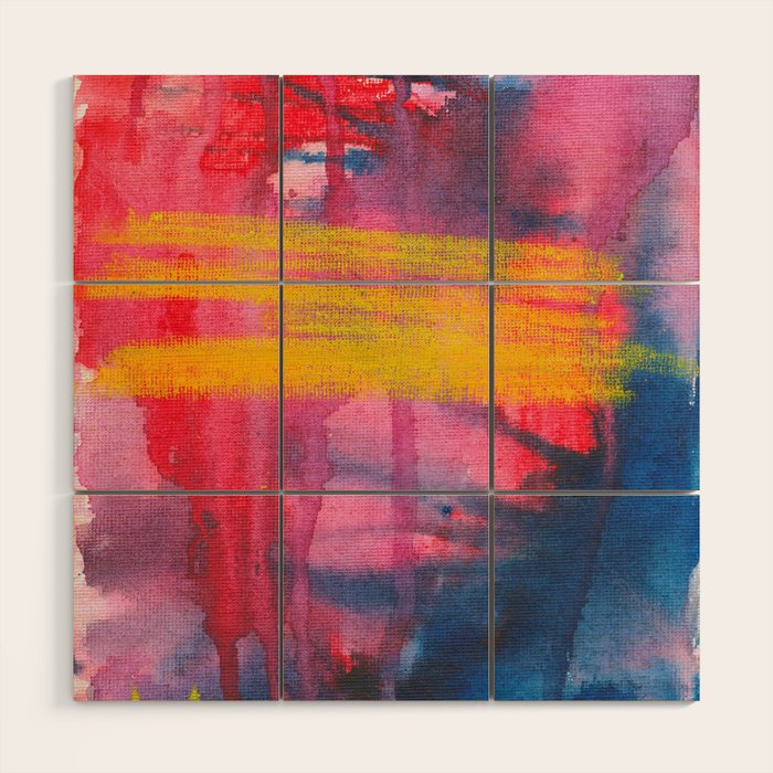 Color Play - abstract watercolor acrylic painting Wood Wall Art Gallery Image 1