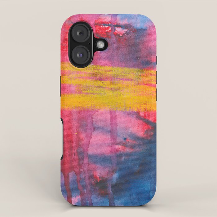Color Play - abstract watercolor acrylic painting iPhone Case Gallery Image 1