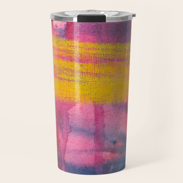 Color Play - abstract watercolor acrylic painting Travel Mug Gallery Image 1