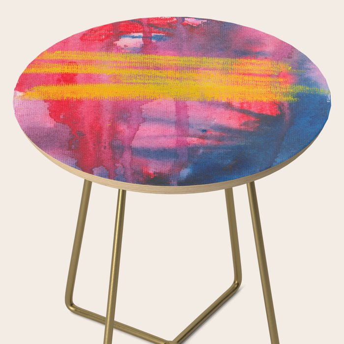 Color Play - abstract watercolor acrylic painting Side Table Gallery Image 2