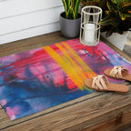 Color Play - abstract watercolor acrylic painting Outdoor Rug Gallery Image 2