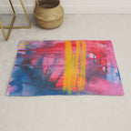 Color Play - abstract watercolor acrylic painting Rug Gallery Image 1