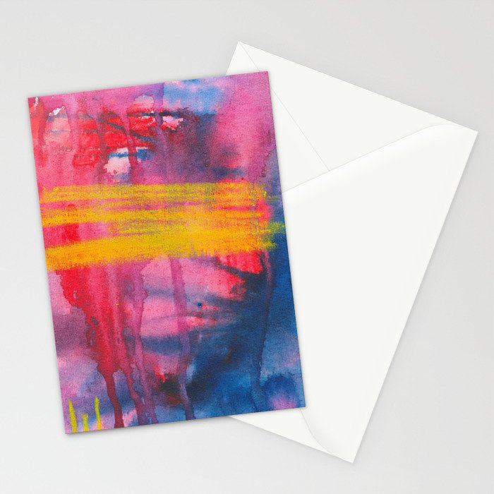 Color Play - abstract watercolor acrylic painting Stationery Card Gallery Image 2