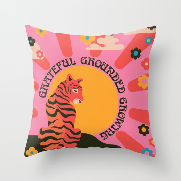 Grateful Grounded Growing Throw Pillow Gallery Image 6