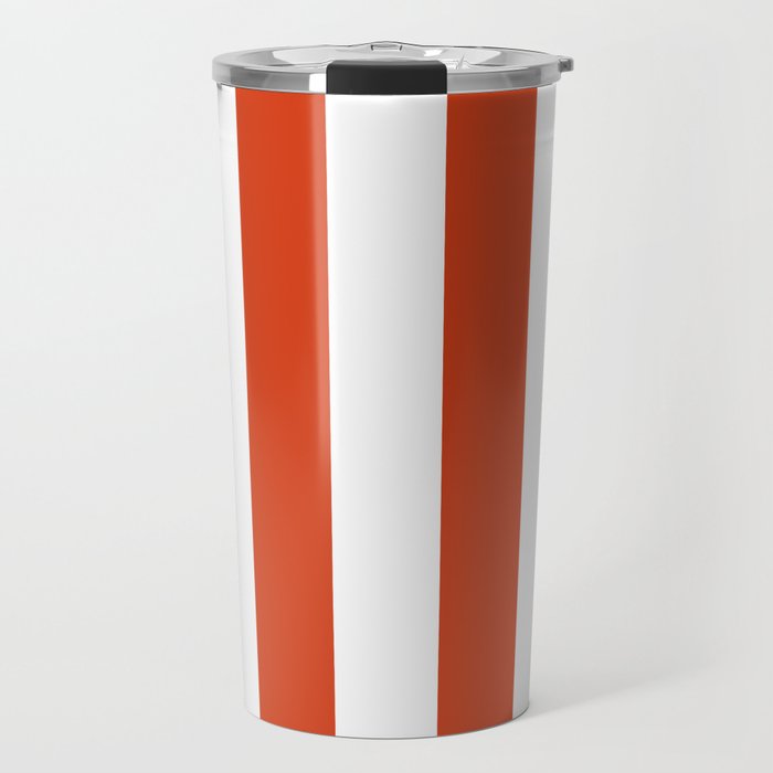 Red White Stripe - By The Seashore Travel Mug Gallery Image 1