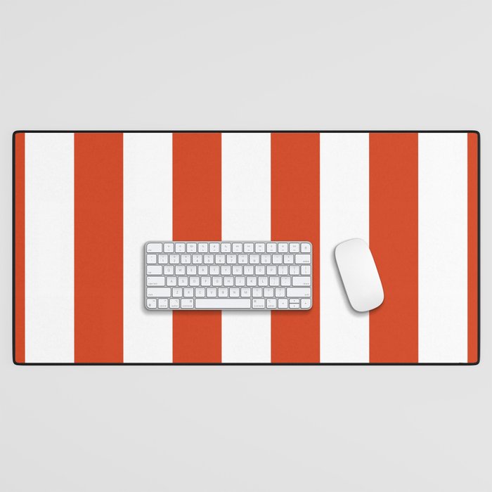 Red White Stripe - By The Seashore Desk Mat Gallery Image 1