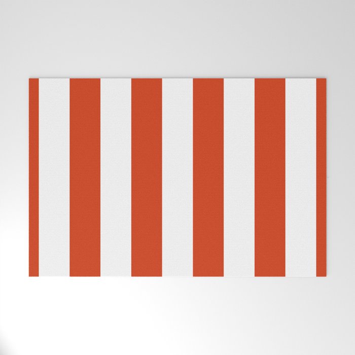 Red White Stripe - By The Seashore Welcome Mat Gallery Image 1