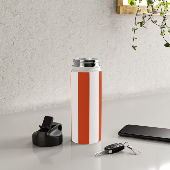 Red White Stripe - By The Seashore Water Bottle Gallery Image 4
