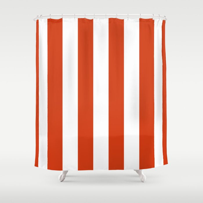 Red White Stripe - By The Seashore Shower Curtain Gallery Image 1