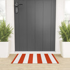 Red White Stripe - By The Seashore Welcome Mat Gallery Image 3