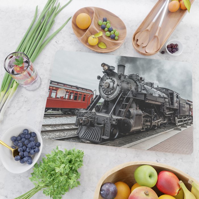Strasburg Railroad Vintage Steam Locomotive Baldwin Train Engine Pennsylvania Cutting Board Gallery Image 2